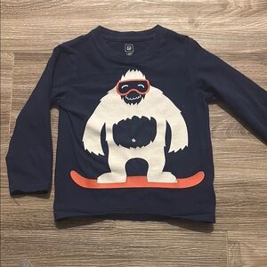 Navy Blue Kids Shirt with Yeti Print by Gap